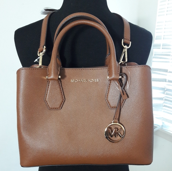 Michael Kors Camille Brown Leather Sarchel - Picture 2 of 16